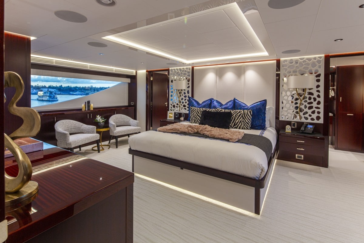 125′ Westport Yacht Castlefinn Master Stateroom
