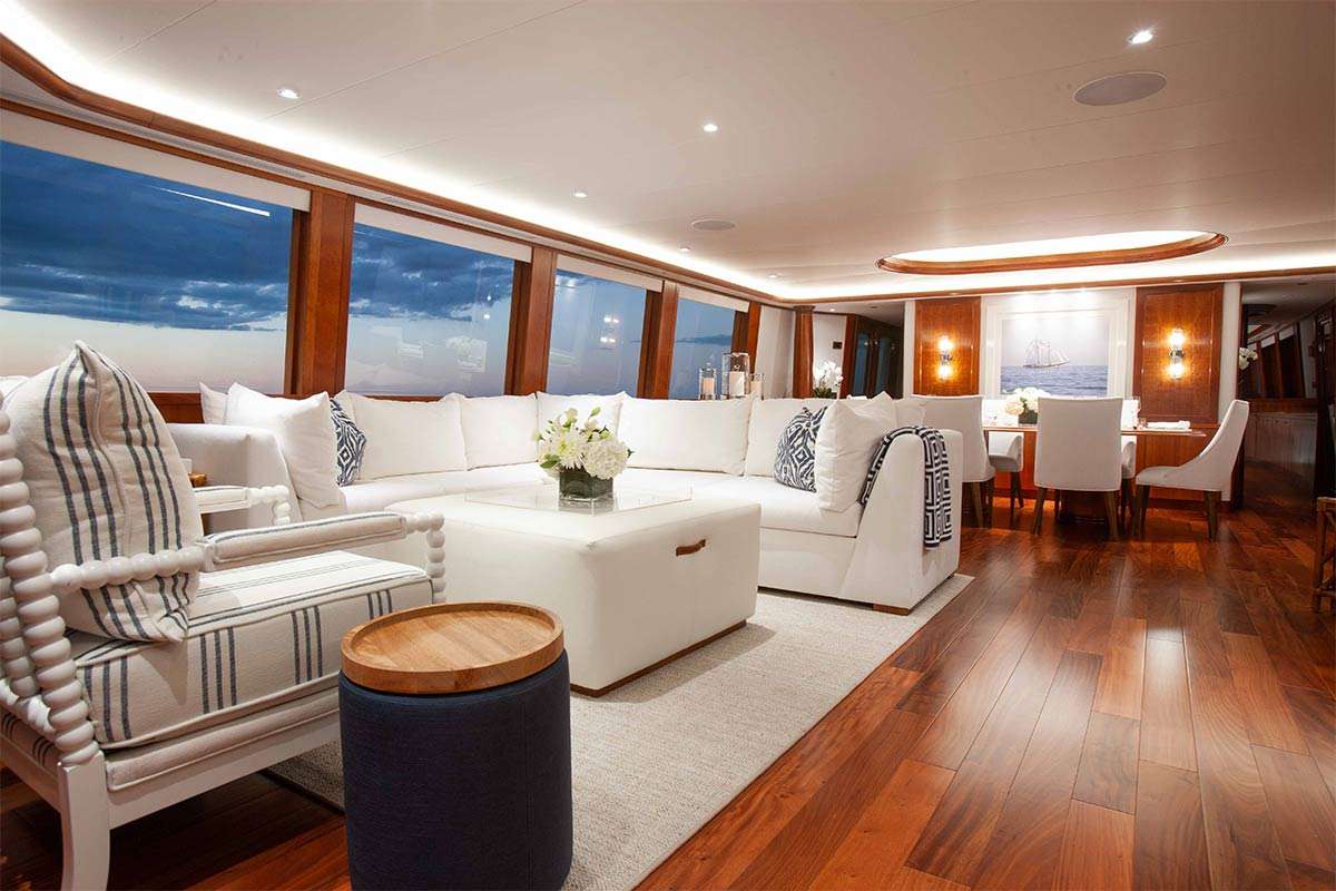 112′ Westport Yacht Montrachet Main Salon