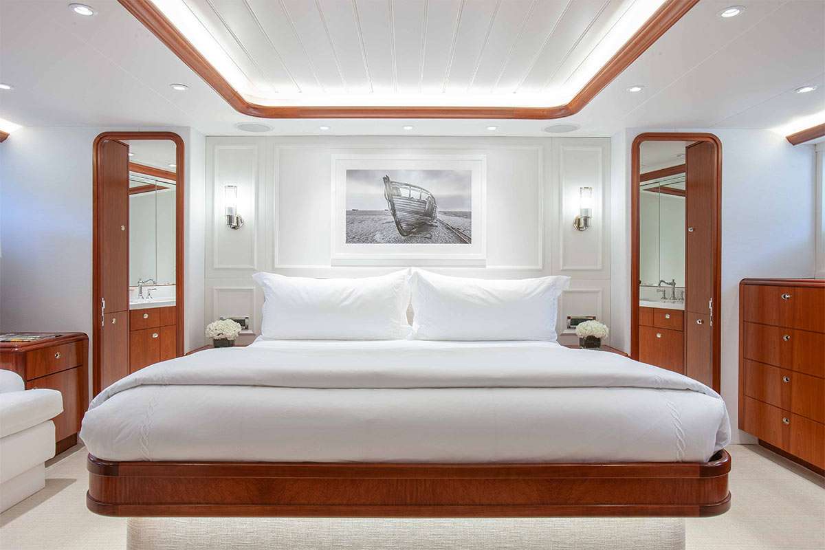 112′ Westport Yacht Montrachet Master Stateroom