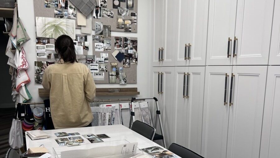 showroom, materials selection, mood board