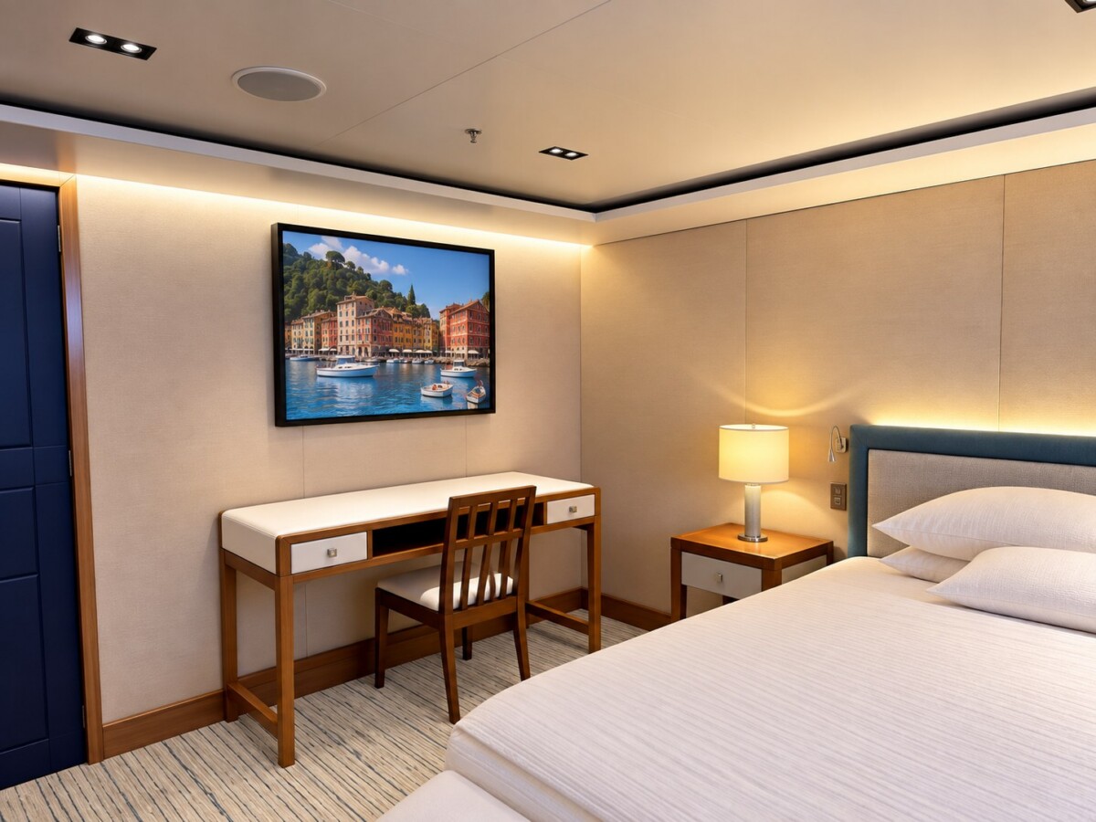 73M Admiral Blue Stateroom before