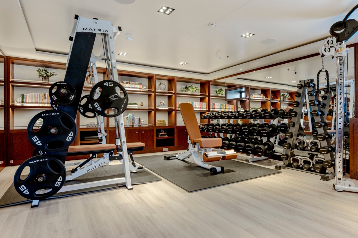 73M Admiral Gym 73M Admiral yacht gym by Destry Darr Designs