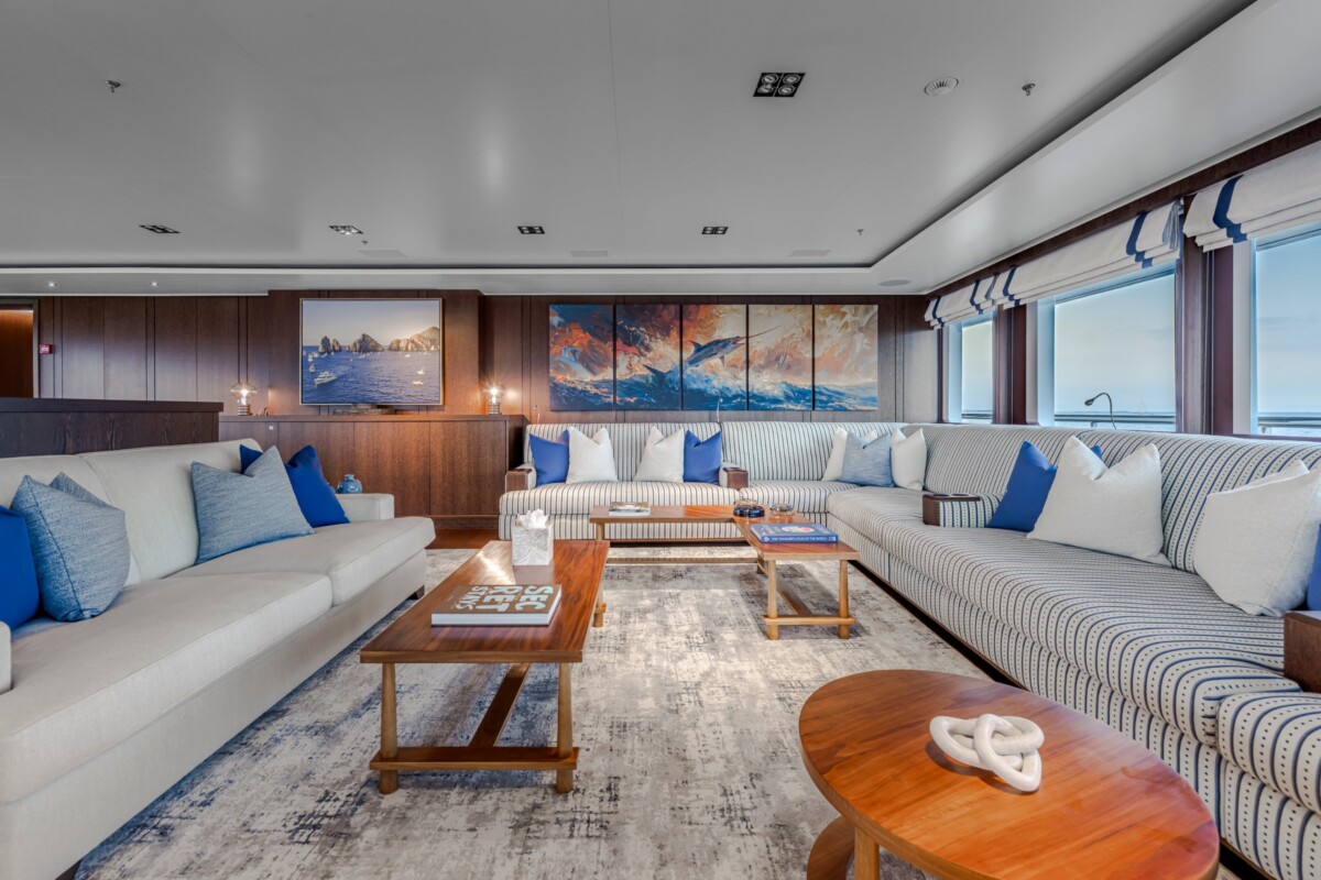 73M Admiral Observation Lounge 73M Admiral yacht observation lounge by Destry Darr Designs