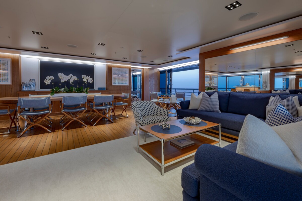 73M Admiral Sky Lounge 73M Admiral yacht sky lounge by Destry Darr Designs