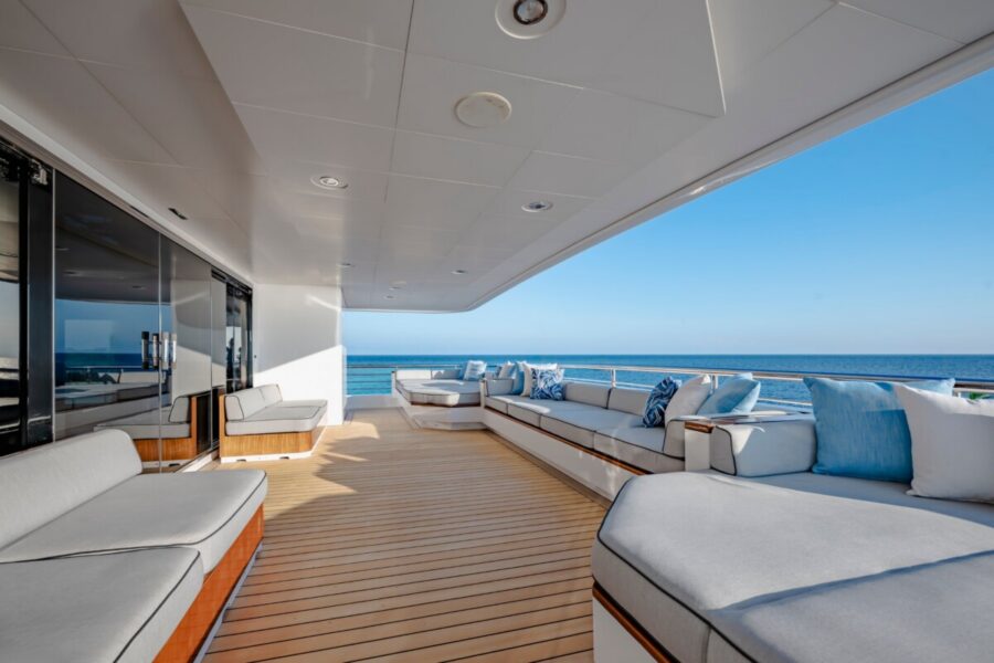 73M Admiral VIP Private Aft Deck 73M Admiral yacht vip private aft deck by Destry Darr Designs