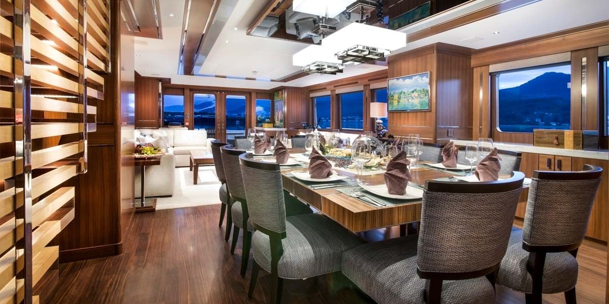 Yacht Interior Dining Salon